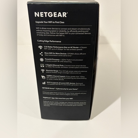 NETGEAR Nighthawk AX6 6-Stream AX4300 WiFi Router Used with Original Box - Picture 4 of 11